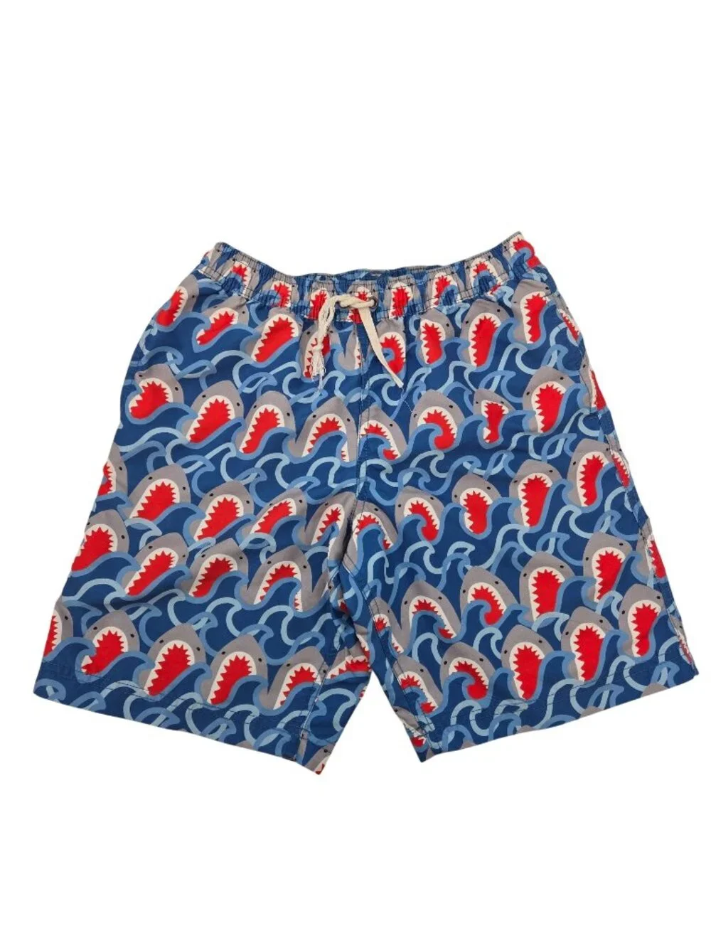 Hanna Andersson Shark Print Boy's Swim Trunks Size HA 150/US 12